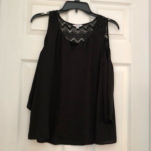 Candies Black Cold Shoulder Blouse